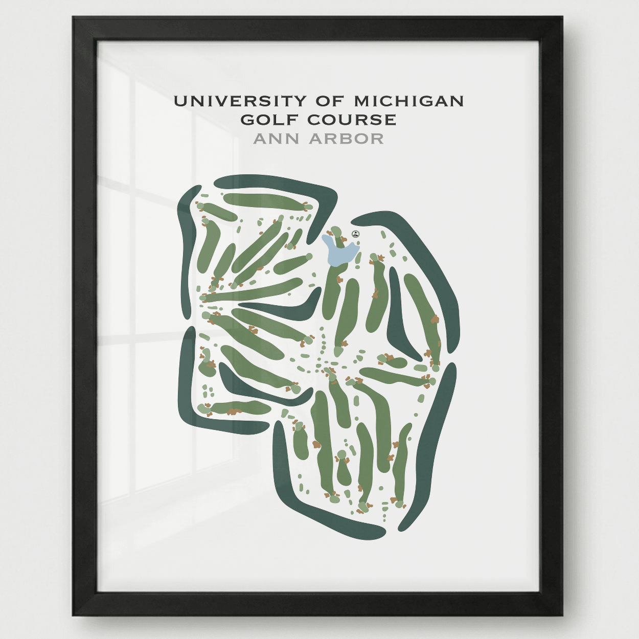 University of Michigan Golf Course, Michigan - Printed Golf Courses