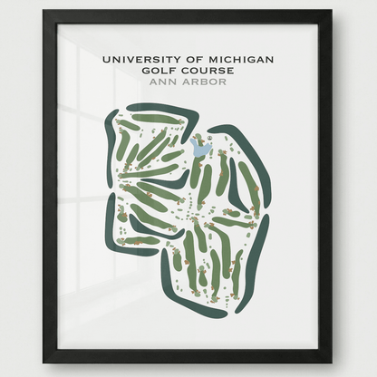 University of Michigan Golf Course, Michigan - Printed Golf Courses