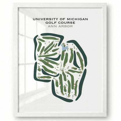 University of Michigan Golf Course, Michigan - Printed Golf Courses