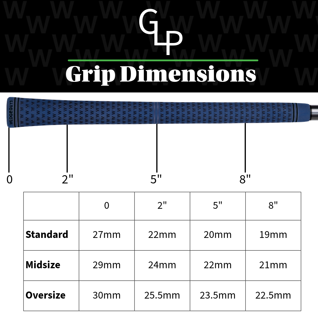 Wedge Guys GLP Velvet Golf Grips - Standard Midsize Oversize