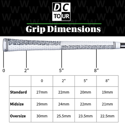 Wedge Guys DC Tour Golf Grips - Standard Midsize Oversize