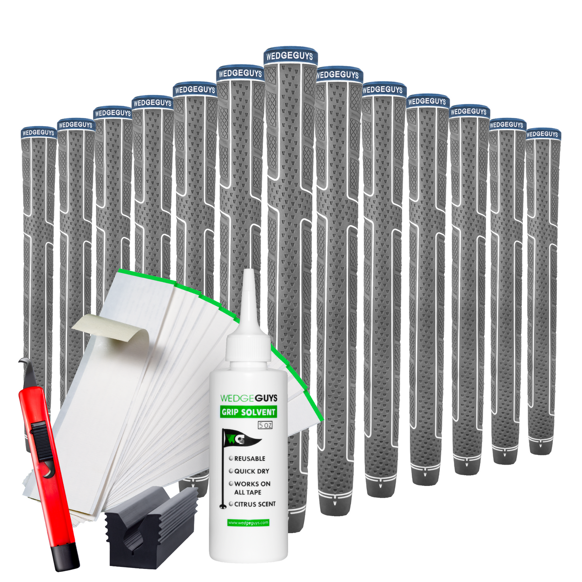 Wedge Guys React+ Golf Grips Bundle 13-Pack - Standard Midsize Oversize