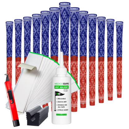 Wedge Guys Diamond Cord Golf Grips Bundle 13-Pack - Standard Midsize Oversize Bundle