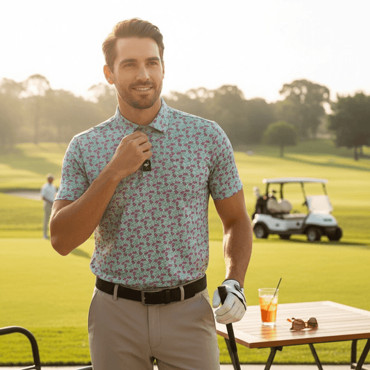 Men's Frosted Animal Cookies Golf Polo | Moisture-Wicking Performance Stretch Golf Shirt
