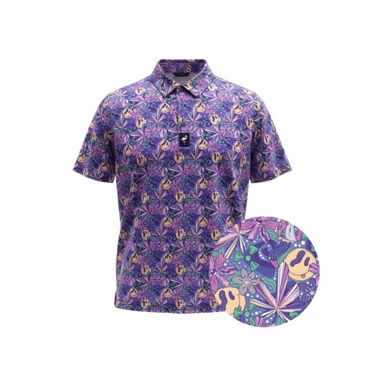 Men's Purple Haze Golf Polo | Moisture-Wicking Performance Stretch Golf Shirt