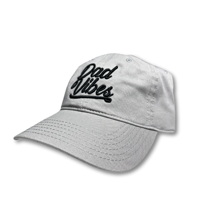 Dadvibes Script Puff (Grey Dad Hat)