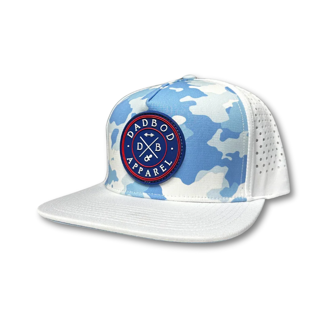 Premium Active 5-Panel Logo Hat (Blue Camo) - GOLF LEAGUE