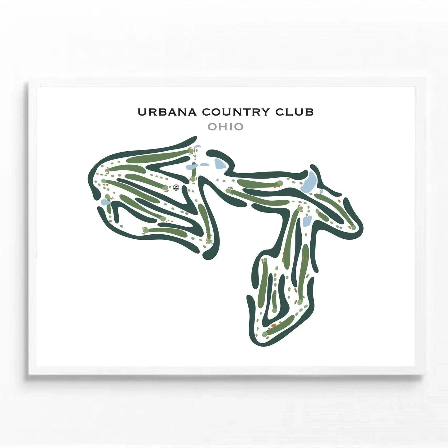 Urbana Country Club, Ohio - Printed Golf Courses