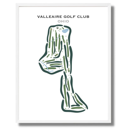 Valleaire Golf Club, Ohio - Printed Golf Courses