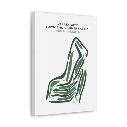 Valley City Town and Country Club, North Dakota - Printed Golf Courses