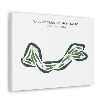 Valley Club of Montecito, California - Printed Golf Courses