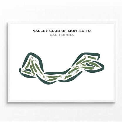 Valley Club of Montecito, California - Printed Golf Courses