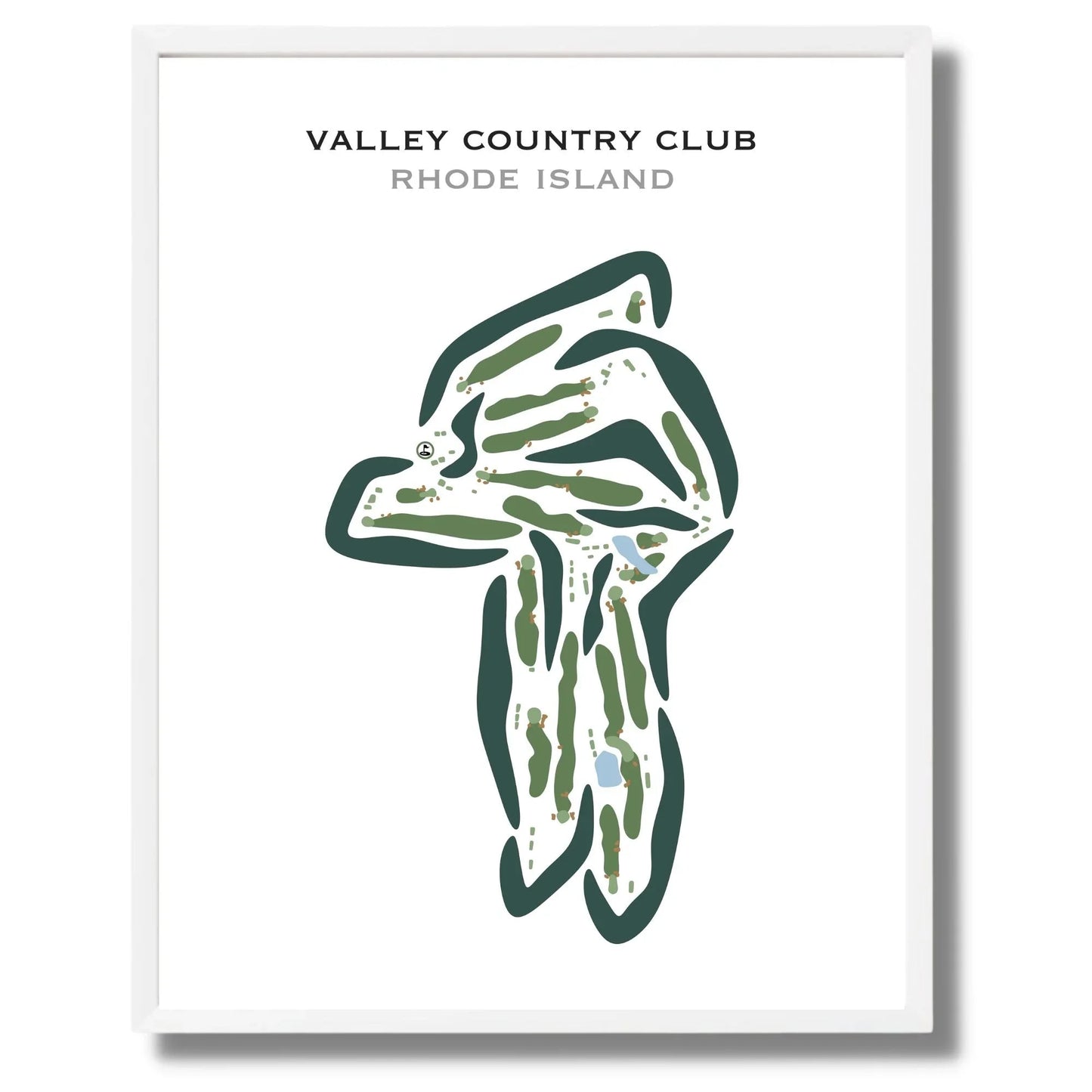 Valley Country Club, Rhode Island - Printed Golf Courses