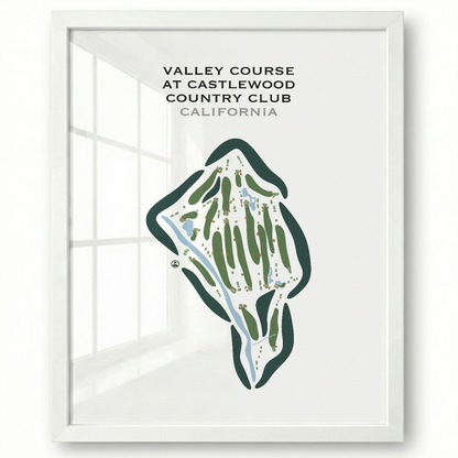 Valley Course at Castlewood Country Club, California - Printed Golf Courses