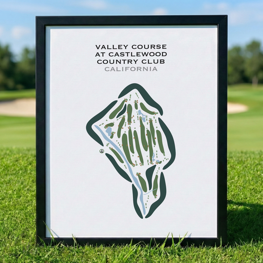 Valley Course at Castlewood Country Club, California - Printed Golf Courses
