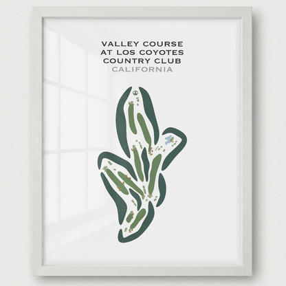 Valley Course at Los Coyotes Country Club, California - Printed Golf Courses