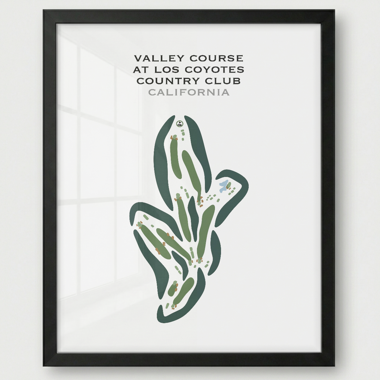 Valley Course at Los Coyotes Country Club, California - Printed Golf Courses
