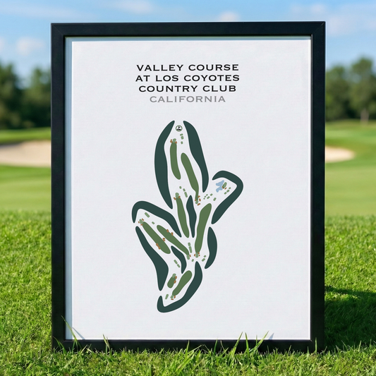 Valley Course at Los Coyotes Country Club, California - Printed Golf Courses