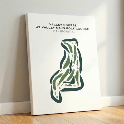 Valley Course at Valley Oaks Golf Course, California - Printed Golf Courses