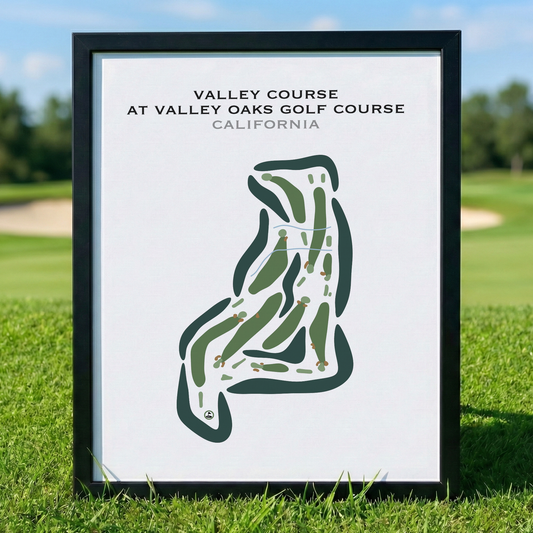 Valley Course at Valley Oaks Golf Course, California - Printed Golf Courses