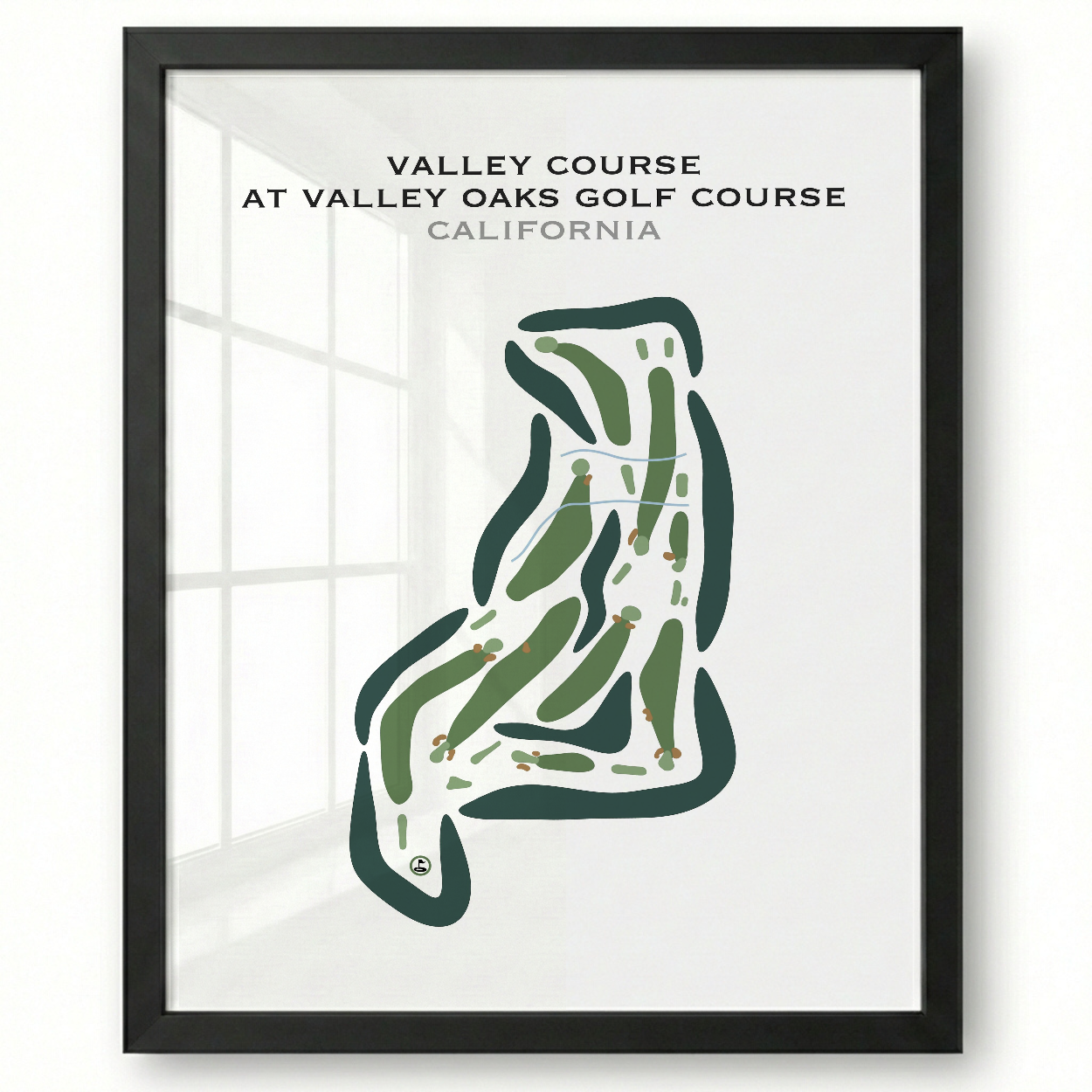 Valley Course at Valley Oaks Golf Course, California - Printed Golf Courses