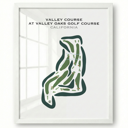 Valley Course at Valley Oaks Golf Course, California - Printed Golf Courses