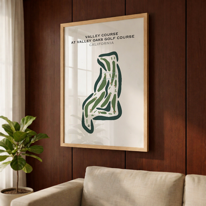 Valley Course at Valley Oaks Golf Course, California - Printed Golf Courses