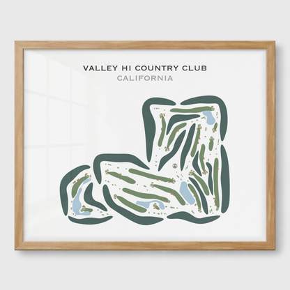 Valley Hi Country Club, California - Printed Golf Courses