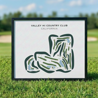 Valley Hi Country Club, California - Printed Golf Courses
