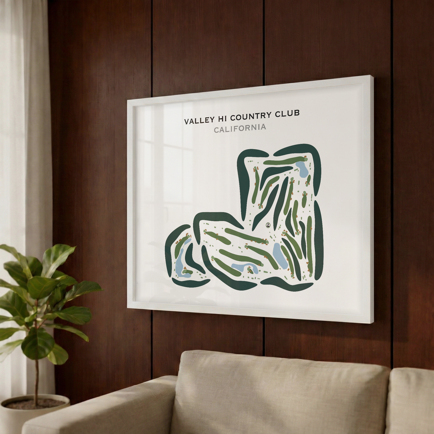 Valley Hi Country Club, California - Printed Golf Courses
