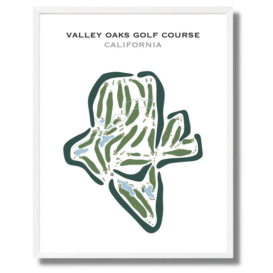 Valley Oaks Golf Course, California - Printed Golf Courses