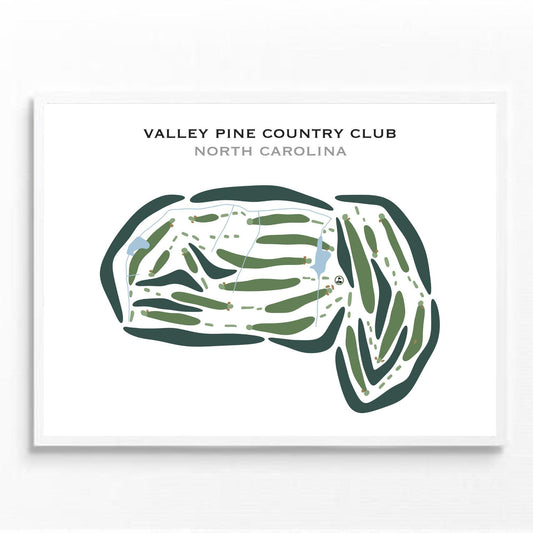 Valley Pine Country Club, North Carolina - Printed Golf Courses