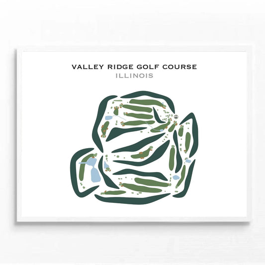 Valley Ridge Golf Course, Illinois - Printed Golf Courses