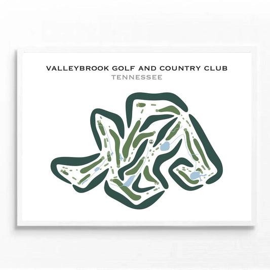 Valleybrook Golf and Country Club, Tennessee - Printed Golf Courses