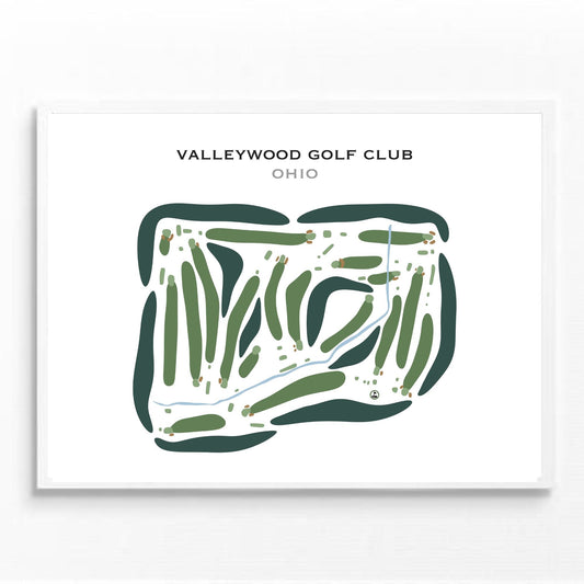 Valleywood Golf Club, Ohio - Printed Golf Courses