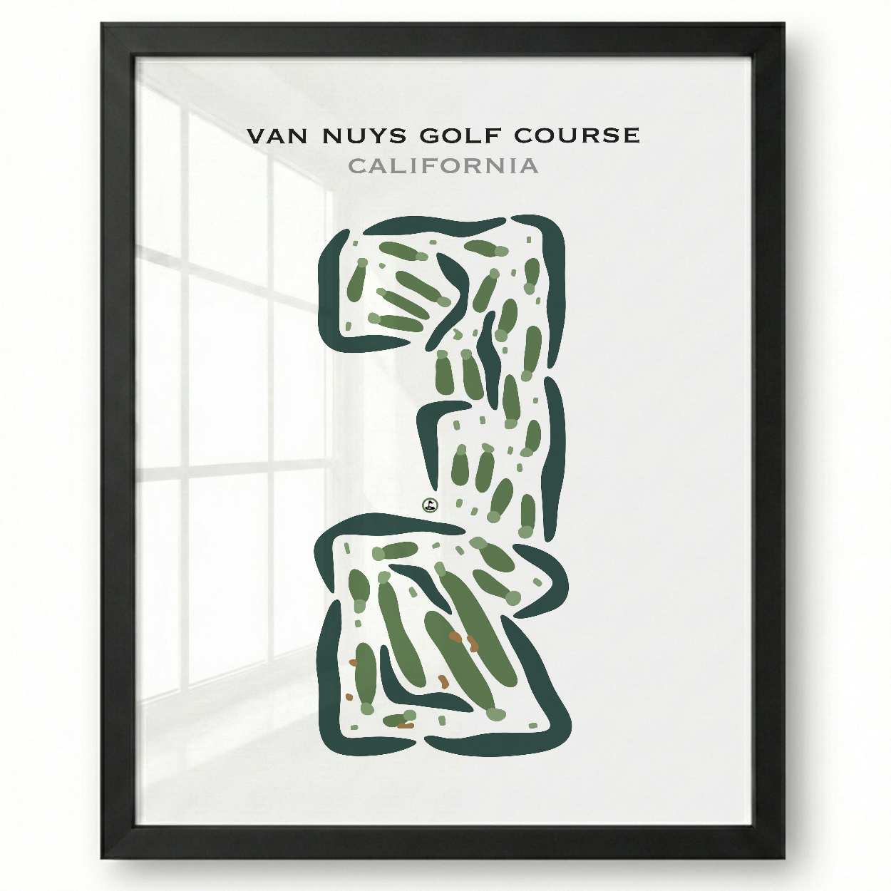 Van Nuys Golf Course, California - Printed Golf Courses