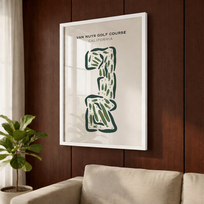 Van Nuys Golf Course, California - Printed Golf Courses