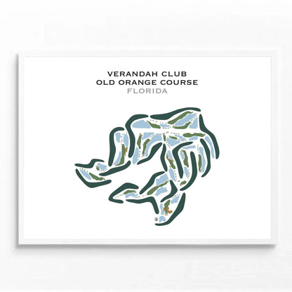 Verandah Club - Old Orange Course, Florida - Printed Golf Course