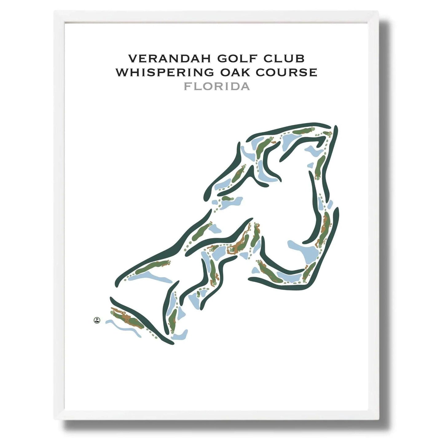 Verandah Golf Club, Whispering Oak Course, Florida - Printed Golf Courses
