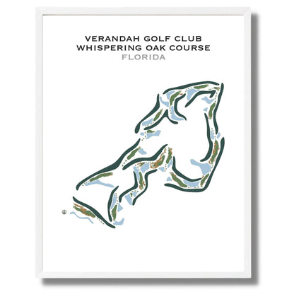 Verandah Golf Club, Whispering Oak Course, Florida - Printed Golf Courses