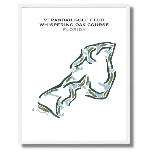 Verandah Golf Club, Whispering Oak Course, Florida - Printed Golf Courses