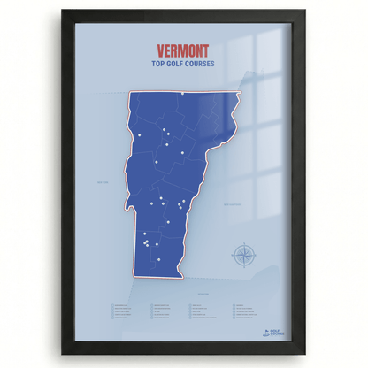 Map of Vermont Golf Courses