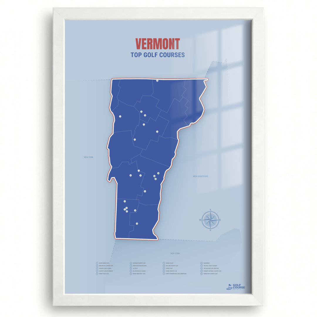 Map of Vermont Golf Courses