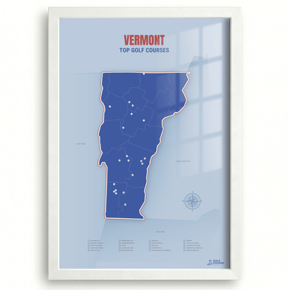 Map of Vermont Golf Courses