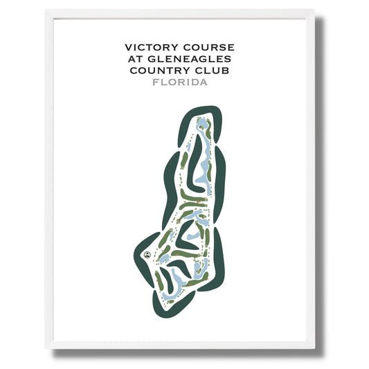 Victory Course at Gleneagles Country Club, Florida - Printed Golf Courses