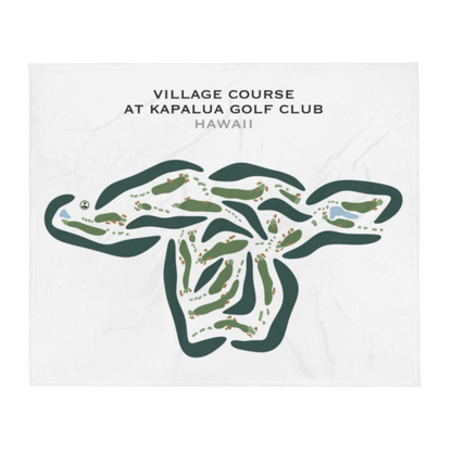 Village Course at Kapalua Golf Club, Hawaii - Printed Golf Courses