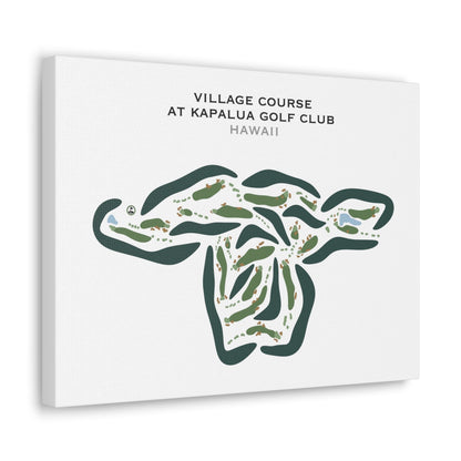 Village Course at Kapalua Golf Club, Hawaii - Printed Golf Courses