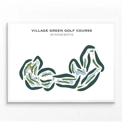 Village Green Golf Course, Minnesota (Landscape) - Printed Golf Courses