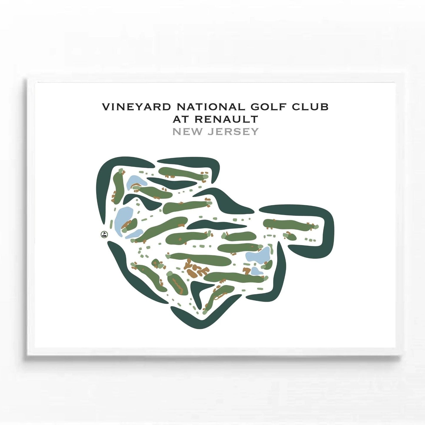 Vineyard National Golf Club at Renault, New Jersey - Printed Golf Courses