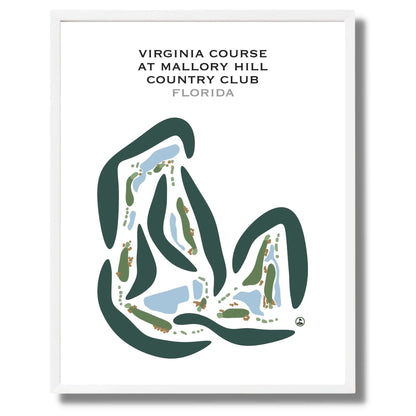 Virginia Course at Mallory Hill Country Club, Florida - Printed Golf Courses
